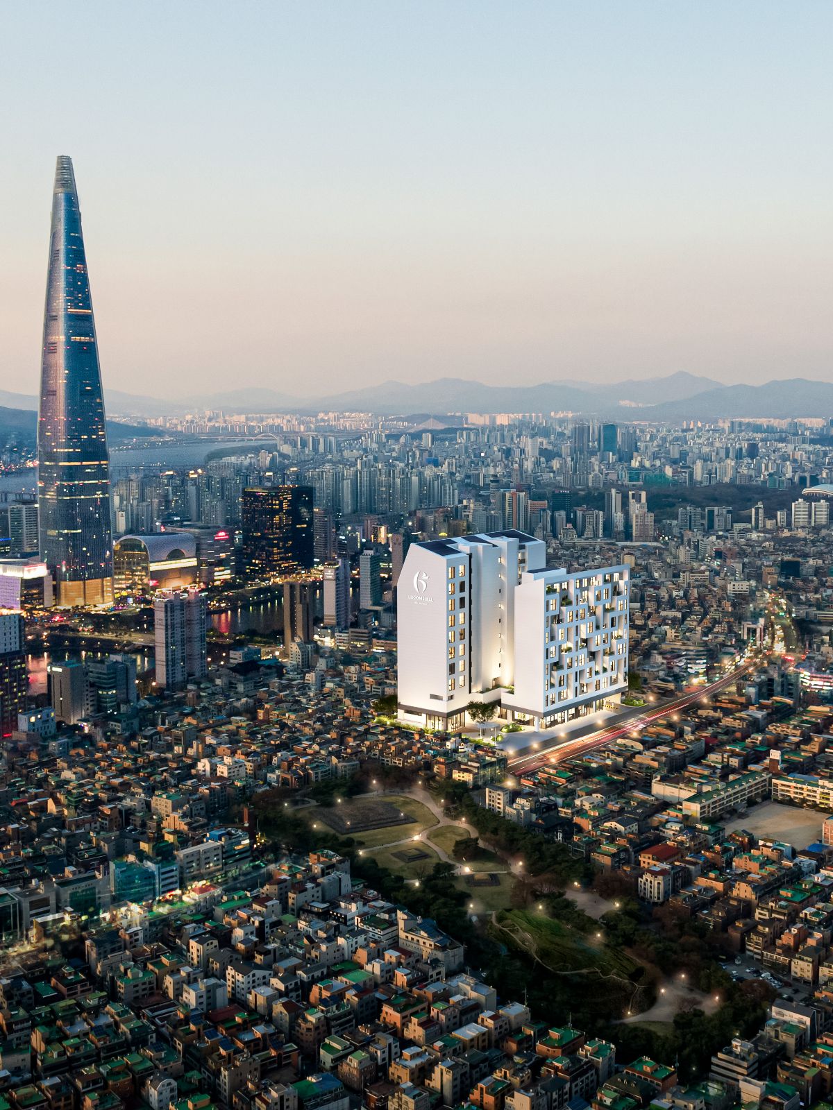 루컴즈힐 더테라스 오피스텔 조감도